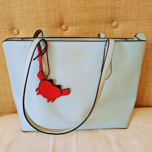 Kate Spade Marlee Blue Tote Bag w/Red Crab